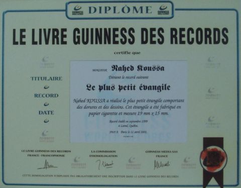 L'artiste Nahed Koussa - Record Guinness III
