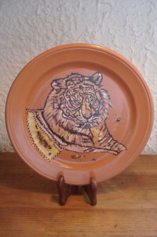 L'artiste valerie laugier - Assiette tigre
