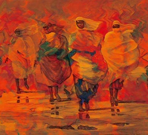 women from sudan - Peinture - rotman ben