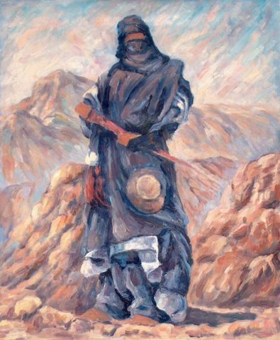 L'artiste ISSAM BENDAAS - Targui et sa épée