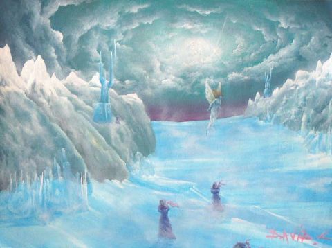 terre de glace - Peinture - christophe DAVID