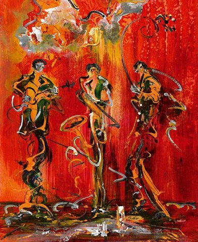 Les musiciens - Peinture - Jean-Charles Tois