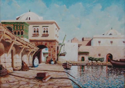  hotel de la marine (Amirauté d'Alger) - Peinture - abdelkrim hamri