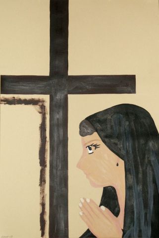 La prière - Peinture - Michele Zieser