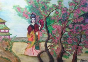 Voir cette oeuvre de dedecho: geisha dans son jardin