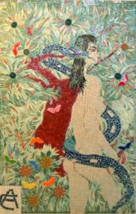 Mosaique de dedecho: la femme serpent