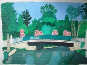 Peinture de COCO91: le pont de vayres sur essonne