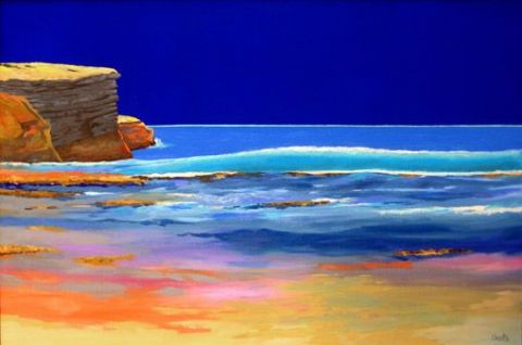 cliff - Peinture - bernard L'hostis