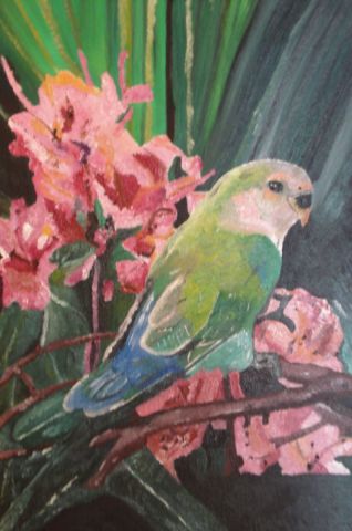 Perroquet 3 - Peinture - valerie laugier