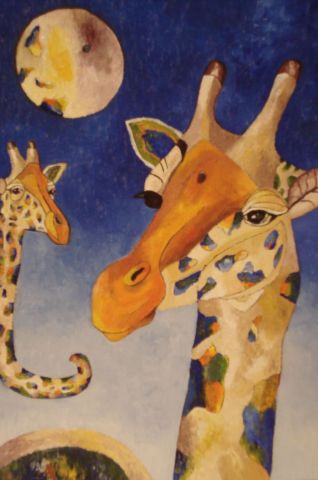 Girafe  - Peinture - valerie laugier