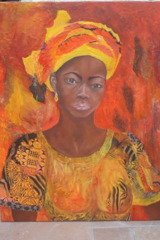 L'artiste Edith - Africaine au turban