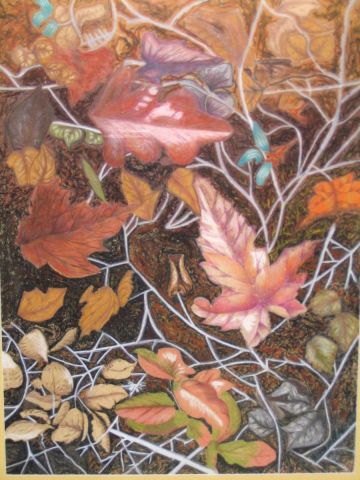 L'artiste Lise Rainville - feuilles d'automne
