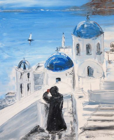 L'artiste Pierre BUCHEL - La veuve en Grèce