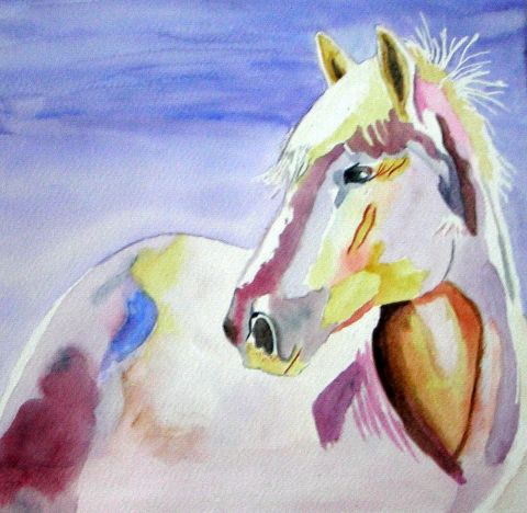 cheval - Peinture - arcencieldeMarie