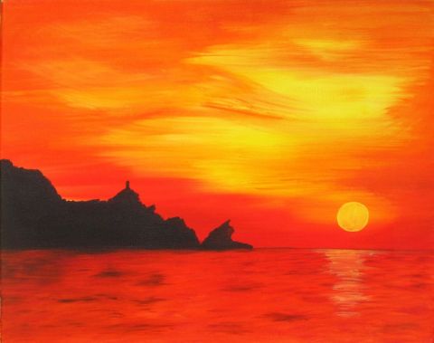 L'artiste melanie lemar - le coucher de soleil