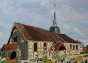 Voir cette oeuvre de Le Champenois: Église à pans de bois - Drosnay (Marne)