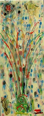 Peinture : Oyats colorés - Joel JAMBOU Peinture : Oyats colorés - Joel JAMBOU