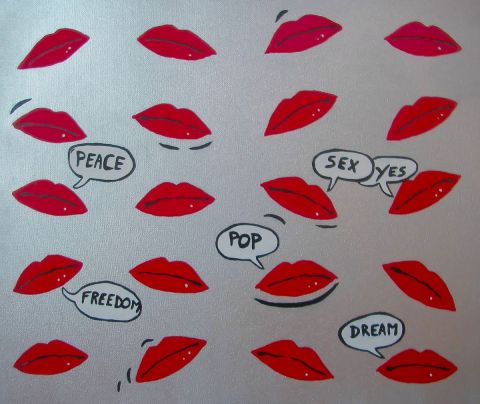 lips'pop - Peinture - sandra