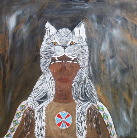 Wolf Spirit - Peinture - Coco Roesch