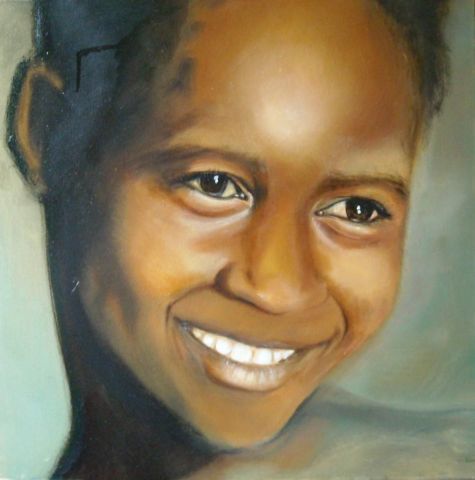 Les yeux noirs 2 - Peinture - Chantal Eberle