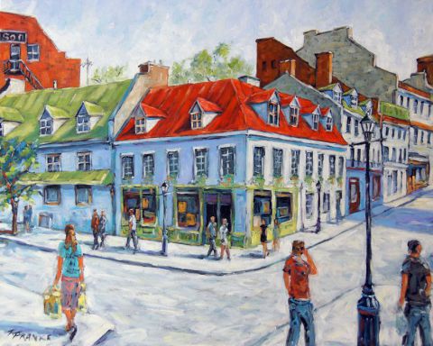  Scène urbaine maisons historiques de Montreal - Peinture - Prankearts