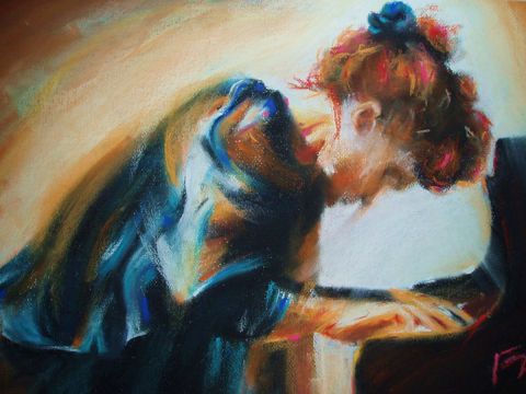 La pianiste - Peinture - FREDERIQUE NALPAS
