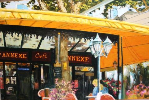 L'artiste Michael BAUDELLE - terrasse Vaison la Romaine