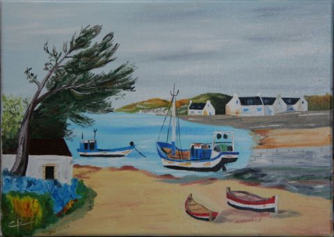 L'artiste toile18 - Petit port breton