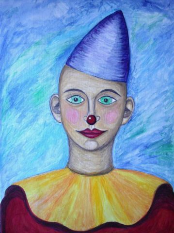 Le petit clown - Peinture - Stephane CUNY