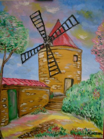 moulin de daudet - Peinture - DECOOL Pat