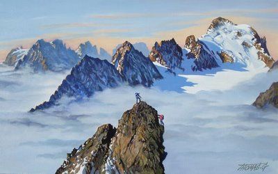 L'artiste GILBERT THOMAS - le glacier Blanc