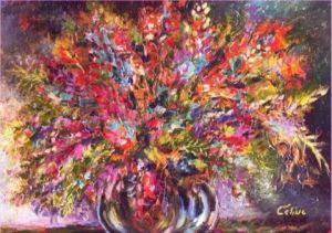 Peinture de Celine  : Feu d'artifice floral