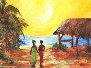 Peinture de Celine  : En souvenir des Seychelles 