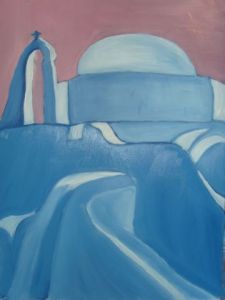 Voir cette oeuvre de DAJ: Mikonos -l'église bleue