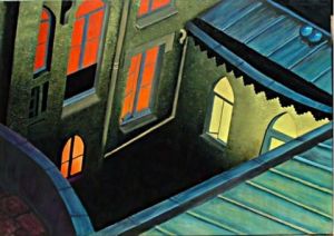 Peinture de Flo MARTIN: Fenêtres sur cour