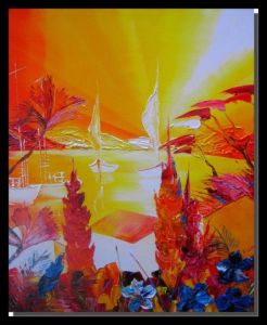 Peinture de anne leonard: Provence vents et soleil