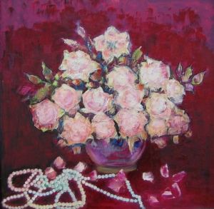 Voir cette oeuvre de ludmila constant: roses et collier