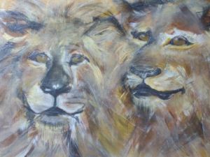 Dessin de VA: lions
