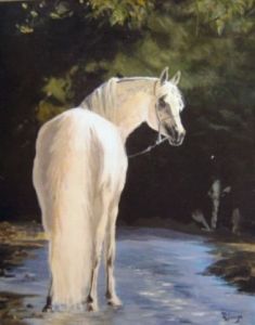 Voir cette oeuvre de palmyre vanparis: le cheval blanc