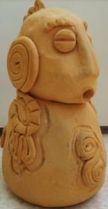Sculpture de julien RATHIEUVILLE: statue azteque