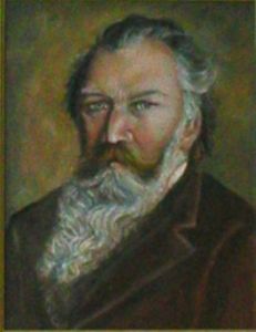 Voir le détail de cette oeuvre: portrait  de Joannes Brahms