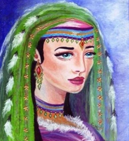 Femme indienne Chiricahua - Peinture - Celine  