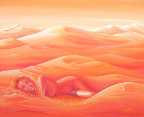 Dune femme à l'autre - Peinture - Marie Helene Besson