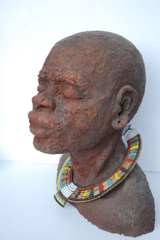Homme Massai - Sculpture - Breval