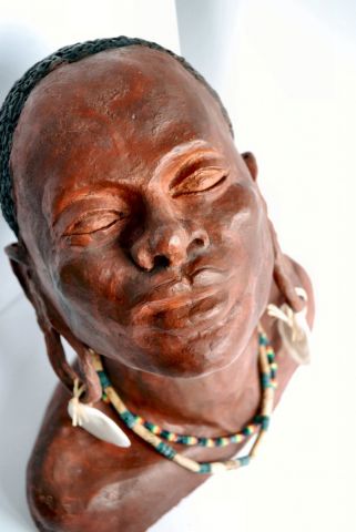 Femme Massai - Sculpture - Breval