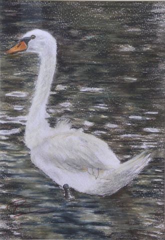 The swan - Peinture - Maaike Poog