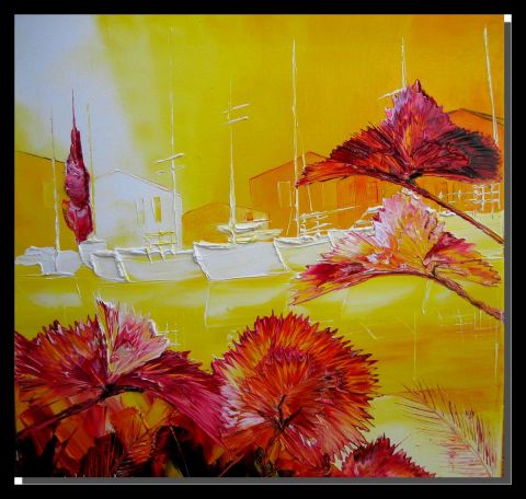 L'artiste anne leonard - Provence vue du port