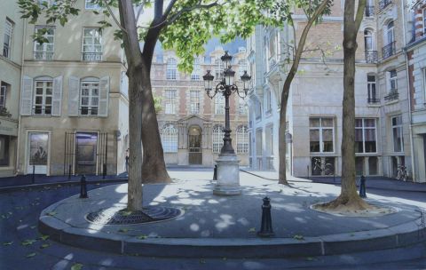 L'artiste Thierry Duval - La place de Furstenberg version 2011 L'artiste Thierry Duval - La place de Furstenberg version 2011