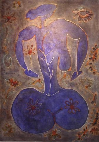Nu bleu excuses à Matisse - Peinture - Daniel Barre