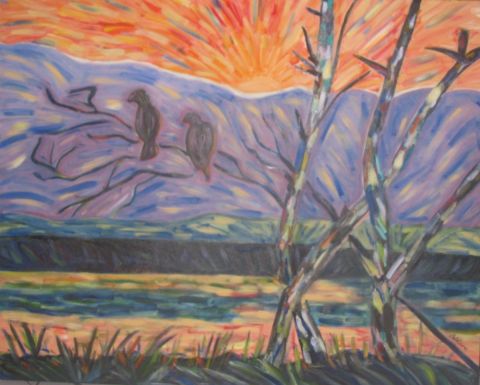 Méditation à deux - Peinture - Nicole Lelievre Méditation à deux - Peinture - Nicole Lelievre